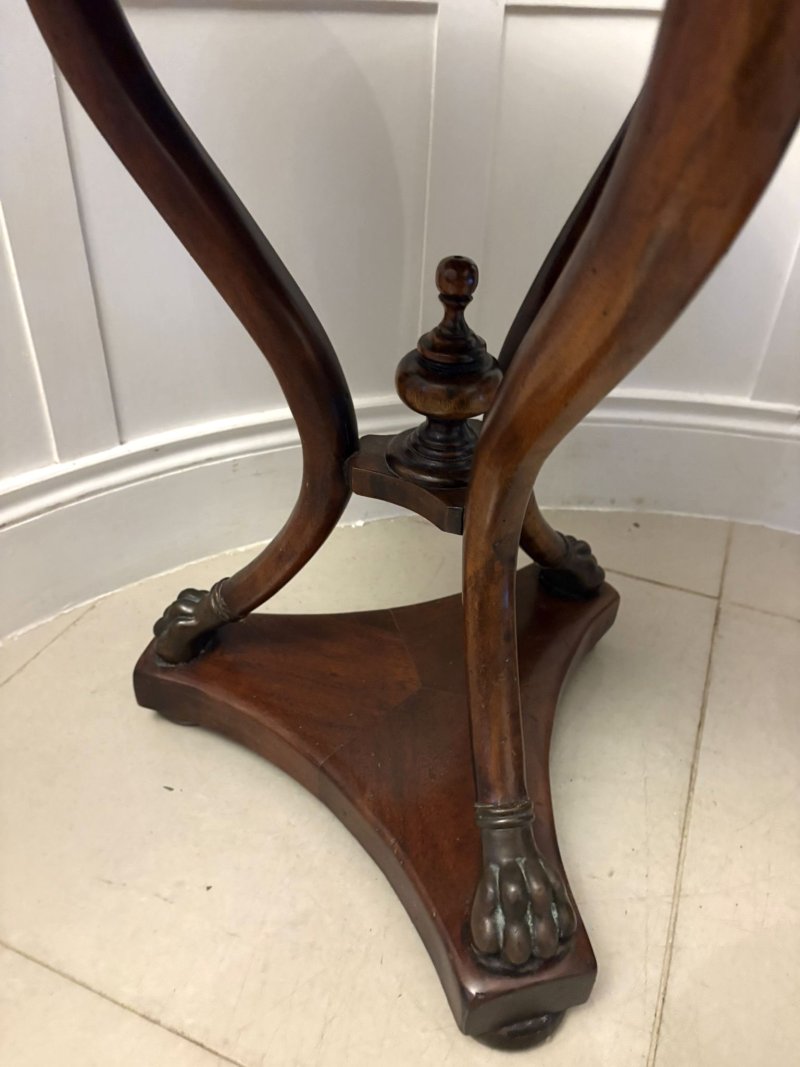 Antique Edwardian Quality Pair of French Marble-Top Gueridon Side / Lamp Tables